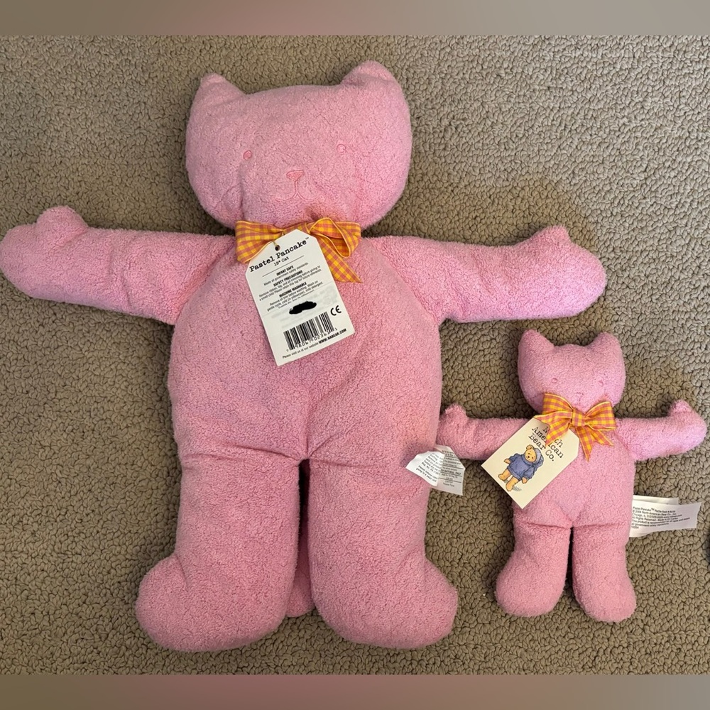 NWT North American Bear Co. pancake cat and pancake cat rattle
